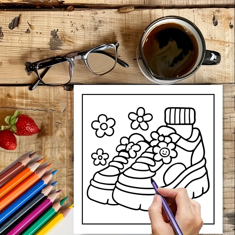 Easy Retro Coloring Book for A - Chalk Bag review and price