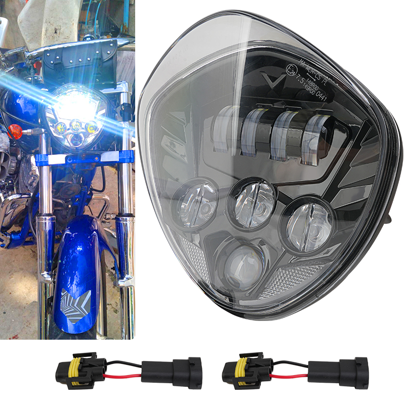 Black LED Motorcycle Headlight - Crossfit Victory review and price