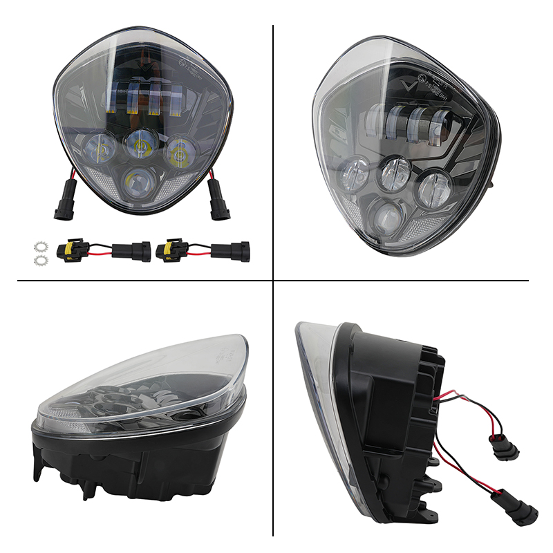 Black LED Motorcycle Headlight - Crossfit Victory review and price