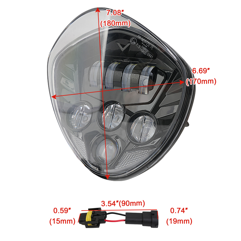 Black LED Motorcycle Headlight - Crossfit Victory review and price