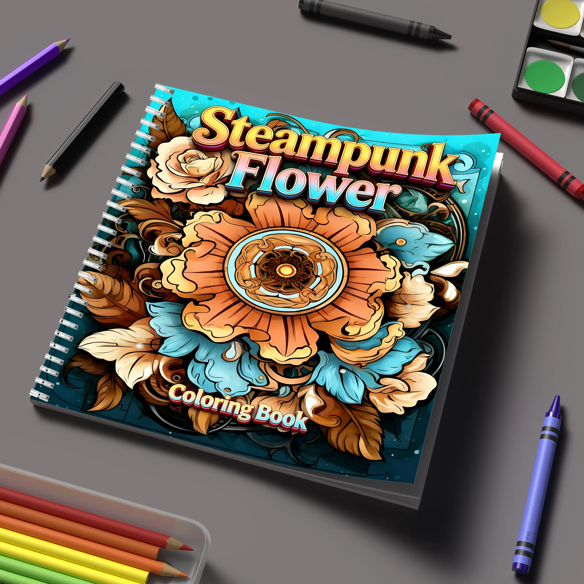 Coloring Book Steampunk Flower - Chalk Bag review and price