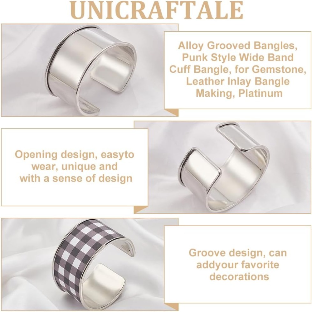 2pcs Platinum Grooved Bangles  - Wrist Wraps review and price